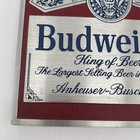 Vintage Metal Budweiser Beer Sign Approx 12 x12 x1 
