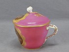 18th Century Christian Nonne Volkstedt Hand Painted Tavern Scene Pink   Gold Cup