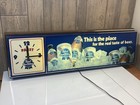 Vintage Pabst Blue Ribbon 1983 Lighted Bar Sign Clock Light Beer 3 Three Foot