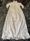Antique Baby Baptism Christening Gown Lace Dress Extra Long Delicate Needs Tlc