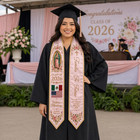 Personalized Printed Mexican Graduation Stole 2026 Virgen De Guadalupe Sash