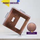 Enerlites Toggle Switch   Decorator Receptacle Wall Plate  Antique Copper  2-gan