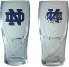 Notre Dame Fighting Irish Guinness Embossed Harp Monogram Pint Glasses Set Of 2