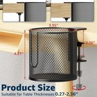 Large Desk Cup Holder  Fully Covered Anti-spill Clip On Table Cup Holder  Office