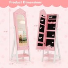 Kids Vanity Set Princess Makeup Dressing Table And Chair Set W  Jewelry Armoire