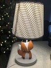 Lambs   Ivy Lamp Acorn Gray white orange Fox Nursery Lamp W h Shade   Bulb-
