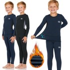 Boy s Thermal Base Layer Fleece Underwear Set Sport Ski Warmth Soft Elasticity