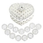13 English Words Wedding Arras Unity Coins Set With Heart Shaped Box Arras Pa   