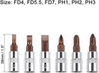 6pc 1 4  Drive Screwdriver Bit Socket Ph1 Ph2 Ph3 Fd4 Fd5 5 Fd7 S2 Cr-v Tool Kit
