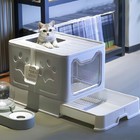 Xxl Large Cat Litter Box No Smell Pet Toilet Box Self-cleaning With Tray   Scoop