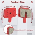 8pcs Bike Disc Brake Pads  Electric Bike Brake Pads Semi Metal Smooth Braking Lo