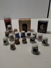 Vintage Antique Thimble Lot Porcelain Wooden And Metal Sewing Tools Estate Find