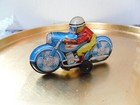 Vintage Tin Litho Motorcycle Friction Toy-japan C 1950