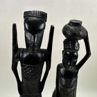 Hand Carved African Tribal Ebony Wood Man   Woman 14  Sculptured Figurines