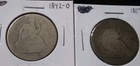  4  Early Half Dollars 1842-o  1859-o  1876  18     all Are Extremely Worn  