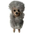 Vintage 1966 Kamar Plush Gray Poodle Dog Toy Stuffed Animal Japan 7  Mid Century