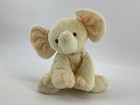Ty 2007 Pluffies Pnut P   nut Yellow Elephant Gingham Checkered Ears Plush 9   