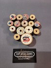 Vintage Lot Of 15 Sewing Thread Wooden Spools Mixed Sizes And Brands