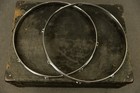 Vintage Ludwig   Wfl 16  Chrome Over Brass Hoops  pair 