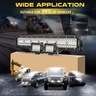 Ledmircy 20 Inch Led Light Bar And 4 Inch Led Pods 2pcs Kit  With 3 Leads Wiring