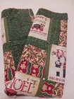Charming Handmade Tied Merry Christmas Patchwork Throw Quilt Red Trucks Trains