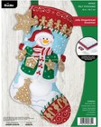 Bucilla Felt Christmas Stocking  jolly Gingerbread Snowman  Finished personalize