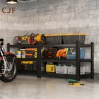 Cjf 3-tier Metal Storage Shelves  Garage Shelving For Garage  Basement  Black