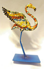 Hand Made Usa Mosaic Flamingo Figurine Home Decor Multi Color B2