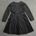 Armani Exchange Women s Dress Size M Black Long Sleeve Pleated Fit   Flare Dress