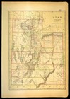 1920 Antique Utah Map Counties Large Atlas Map Railroad Depot Towns No Fold