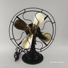 Antique 12  S Robbins   Myers 5204 Electric Fan Art Deco Brass 4 Blade Cast Iron