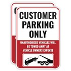 2pc Customer Parking Sign  14 X 10 Inches - Aluminum - Customer 14  X 10 