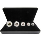 2027 Canada Silver Maple Leaf Fractional Set Autumn Leaves Rev Proof