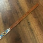 Vtg 70 s-80 s Native American Indian Beaded Thunderbird Leather Belt Sz 31