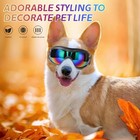 Dog Sunglasses Dog Goggles  Uv Wind Dust Fog Protection Pet Glasses Eye Wear Wit