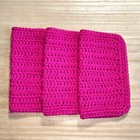 Handmade Set Of 3 Crochet Cotton Dish Cloths Or Wash Cloths 8 5x8 5 Inches  new 