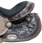 13  Youth Barrel Horse Saddle With Hair On Cowhide Inlay Double T