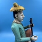 Vintage Hand-carved Wooden Figurine  Ethnic Tribal Folk Art Musician Asian Rare   
