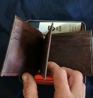 Dockers Men s Leather Trifold Wallet W  Tin Zipper Rfid Photo Id - Brown-new 