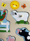 Melissa   Doug Farm Animals Sound Puzzle 8-piece Wooden Peg Puzzle