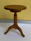 Miniature  Vintage Wood Round Queen Anne Table Dollhouse Furniture