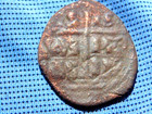 Byzantine  jesus Christ    holding Gospel   Anonymous Follis -   Bc8