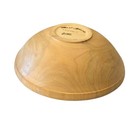 Hand Turned Elm Wood Wooden Bowl Raw Organic Handcrafted Grain Signed Oblong