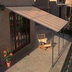 Aoodor Patio Cover Wall-mount Pergola Gazebo Sunshade Shelter Polycarbonate Top