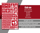Wedding Engagement Anniversaries Glass Etching Stencils Reusable Armour Etch