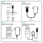 Sinktop Air Switch Kit For Garbage Disposals  Brushed Gold  long Push Button    