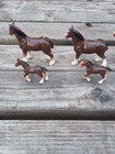 Vintage 1995 Ertl Farm Country Clydesdale Team Lot 4 Stallions  4 Matching Foals