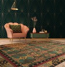 Donegal Arts   Crafts Multi Sizes Handmade 100  Wool Area Rug Dark Gray green
