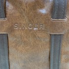 Vintage Singer Sewing Machine Travel Carry Case Storage Bag Faux Leather 