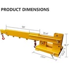 Forklift Jib Boom Crane 6600 Lb 3t Forklift Mobile Crane With 2 Hooks Warehouse